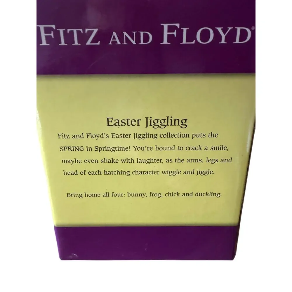 Fitz and Floyd Easter Jiggling Rabbit Spring Decor w/ Box‎